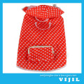 waterproof red lovely dog raincoat